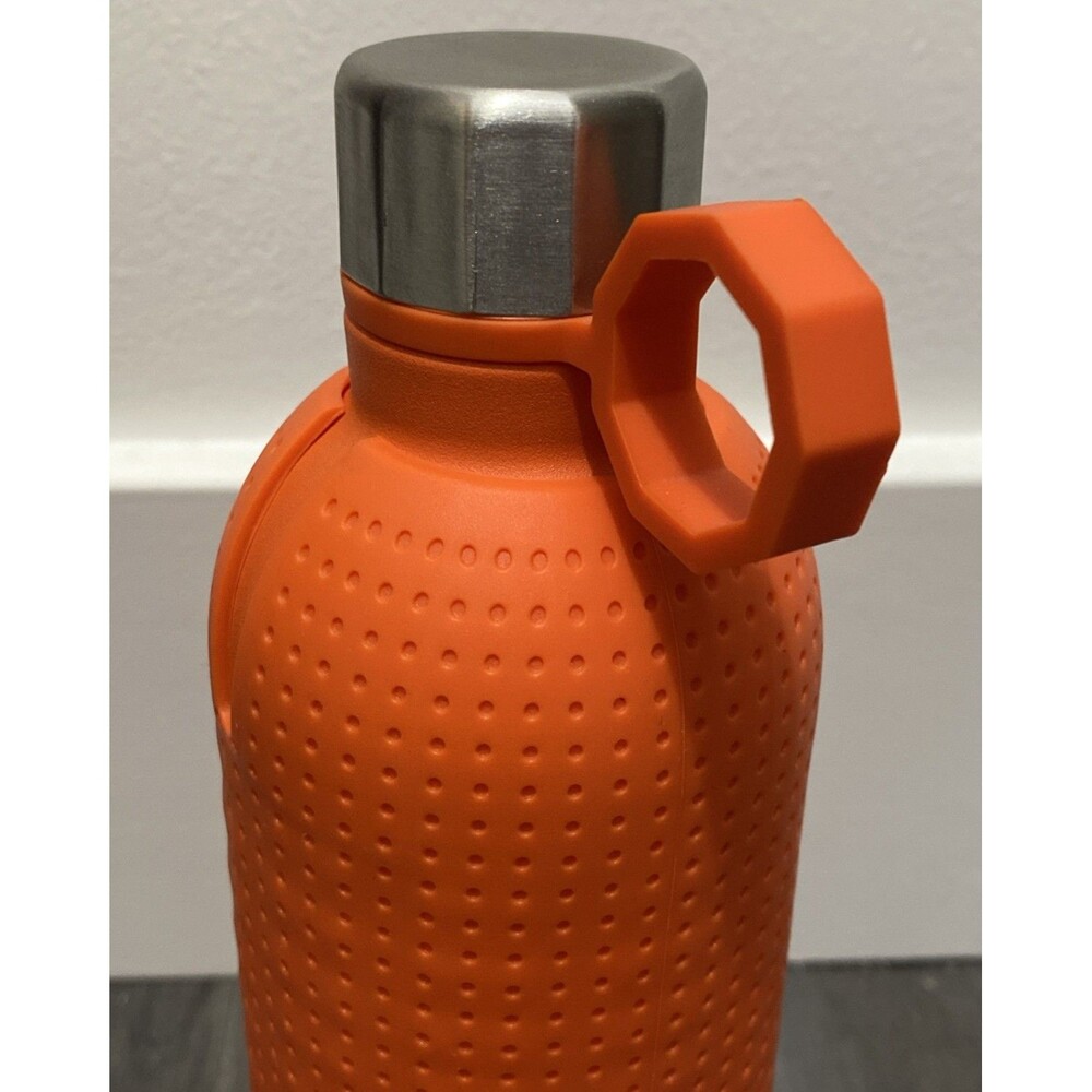 Starbucks 20 Oz Water Bottle Thermal Orange Rubber Sleeve Stainless Steel NEW - Picture 4 of 9
